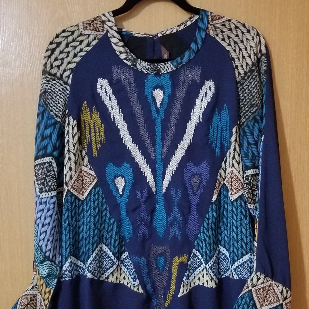 Anthropologie Ranna Gill Embroidered Top